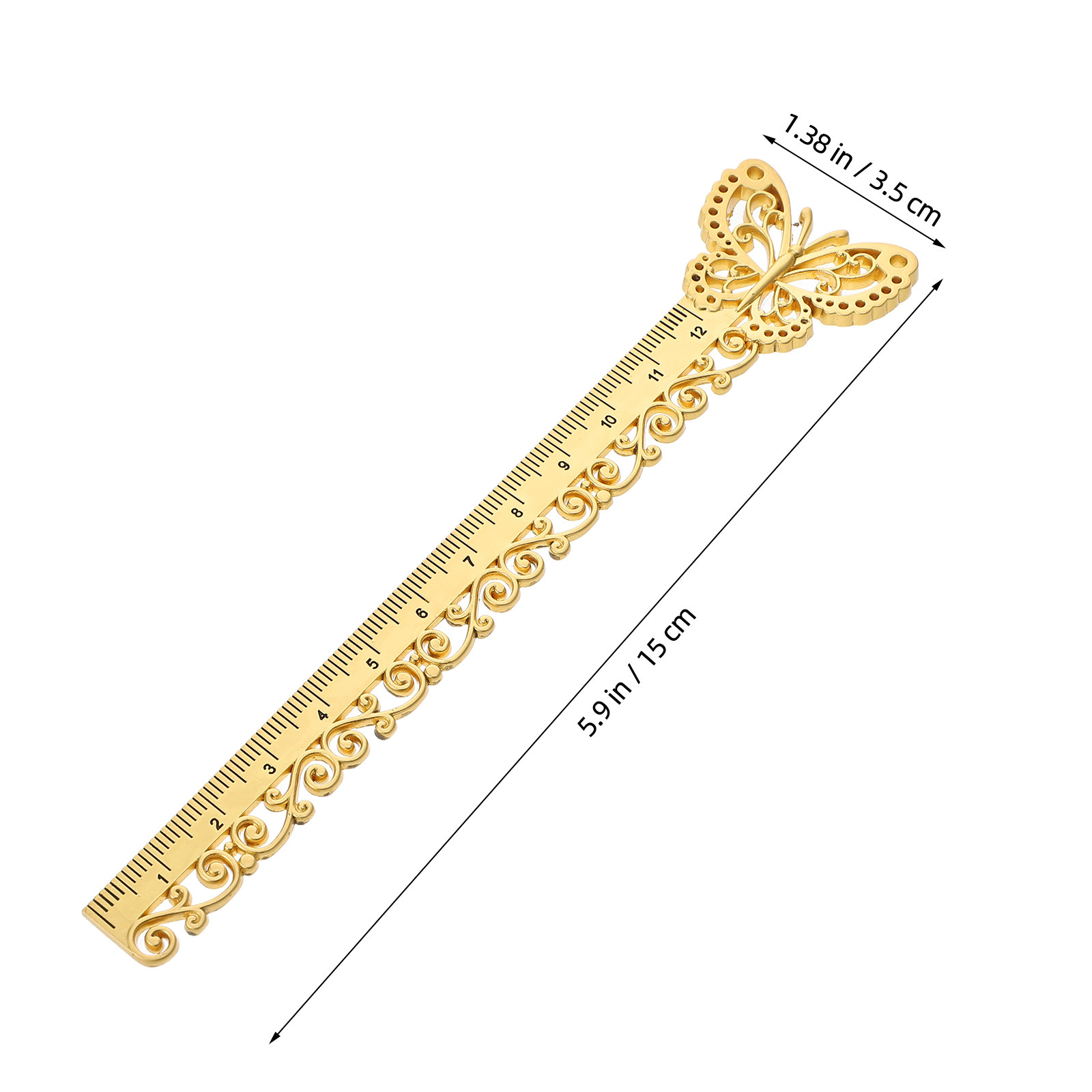 Alloy Bookmark Ruler Hollow Me - Stationery Books 评论和价格