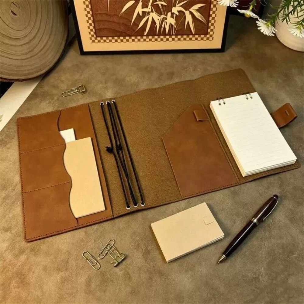 Refillable Notebook Organizer  - Vintage Leather Journal Notebook 评论和价格