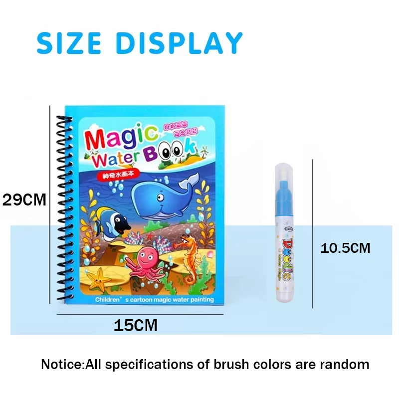 1PC Children Watercolor Painti - Reusable Water Magic Coloring Book 评论和价格