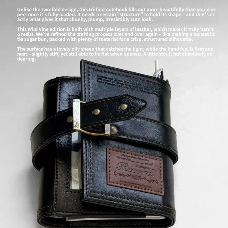 M5 Tri-Fold Leather Vintage Jo - Vintage Leather Journal Notebook 评论和价格