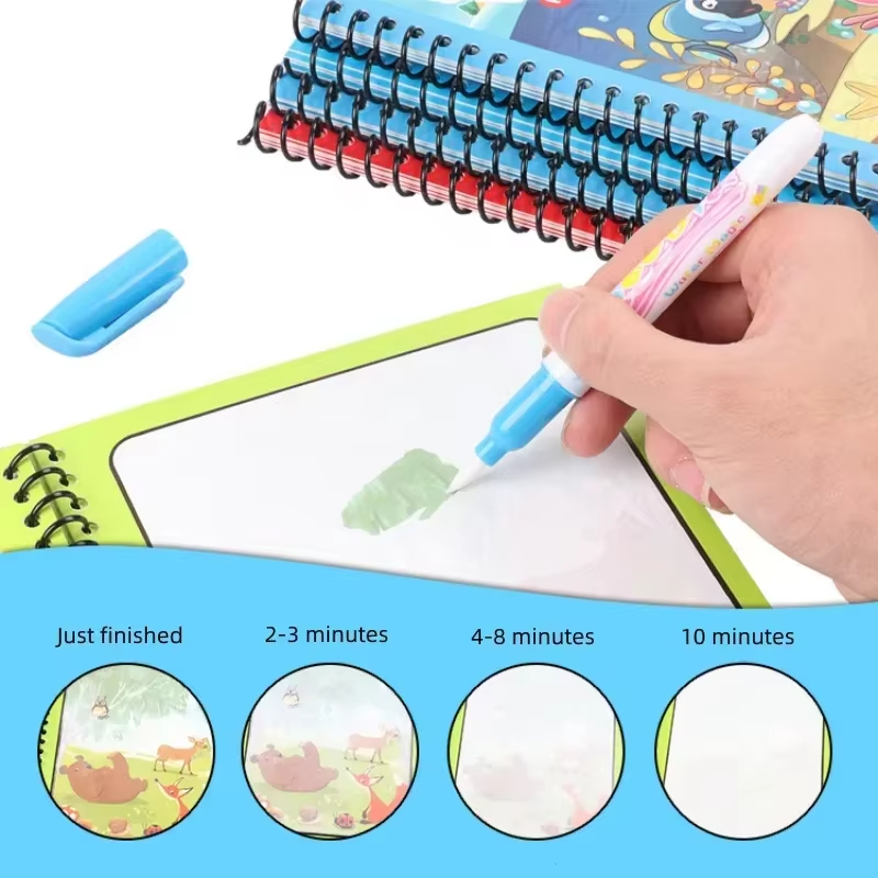 1PC Children's Watercolor Pain - Reusable Water Magic Coloring Book 评论和价格