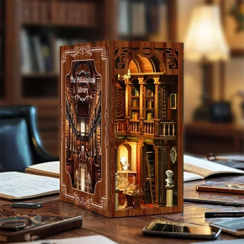 The philosophical Library Casa - Diy Wooden Book Nook Kit Shelf Insert 评论和价格
