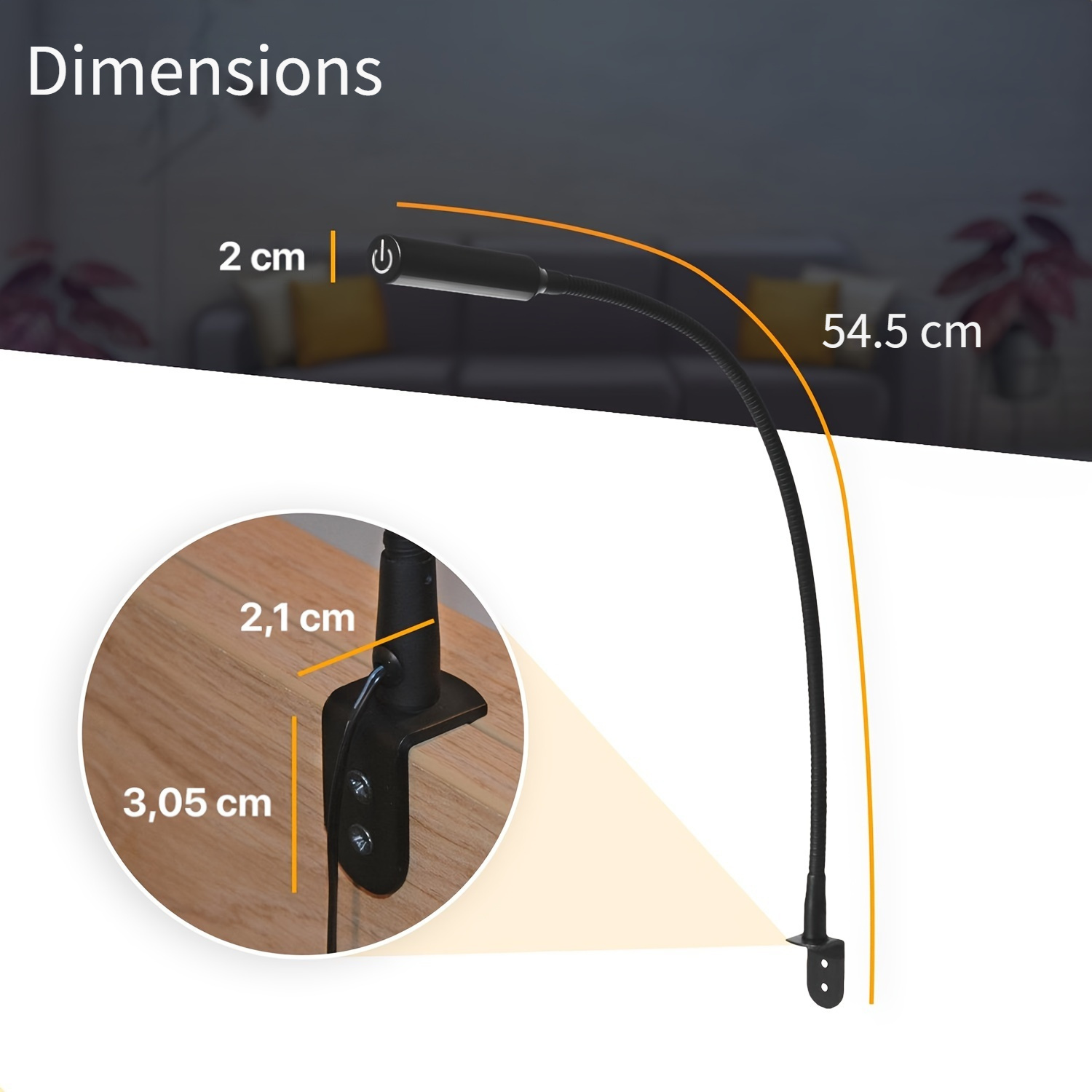 2pcs LED Reading Lamp with Dim - Books 评论和价格