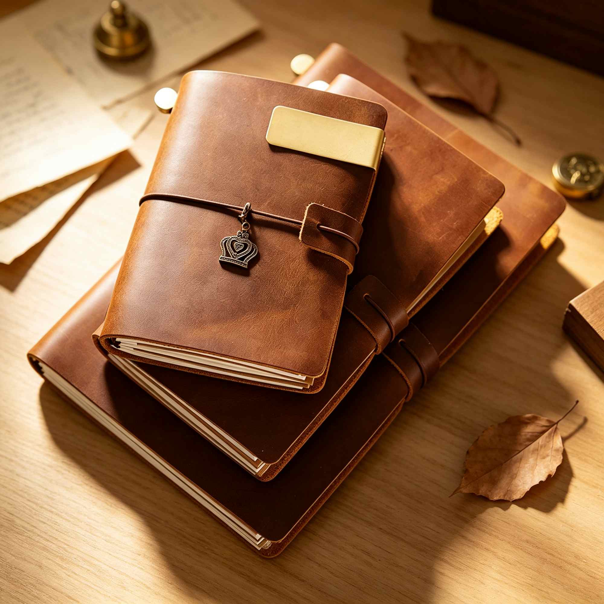 Crazy Horse Leather Travel Jou - Vintage Leather Journal Notebook 评论和价格