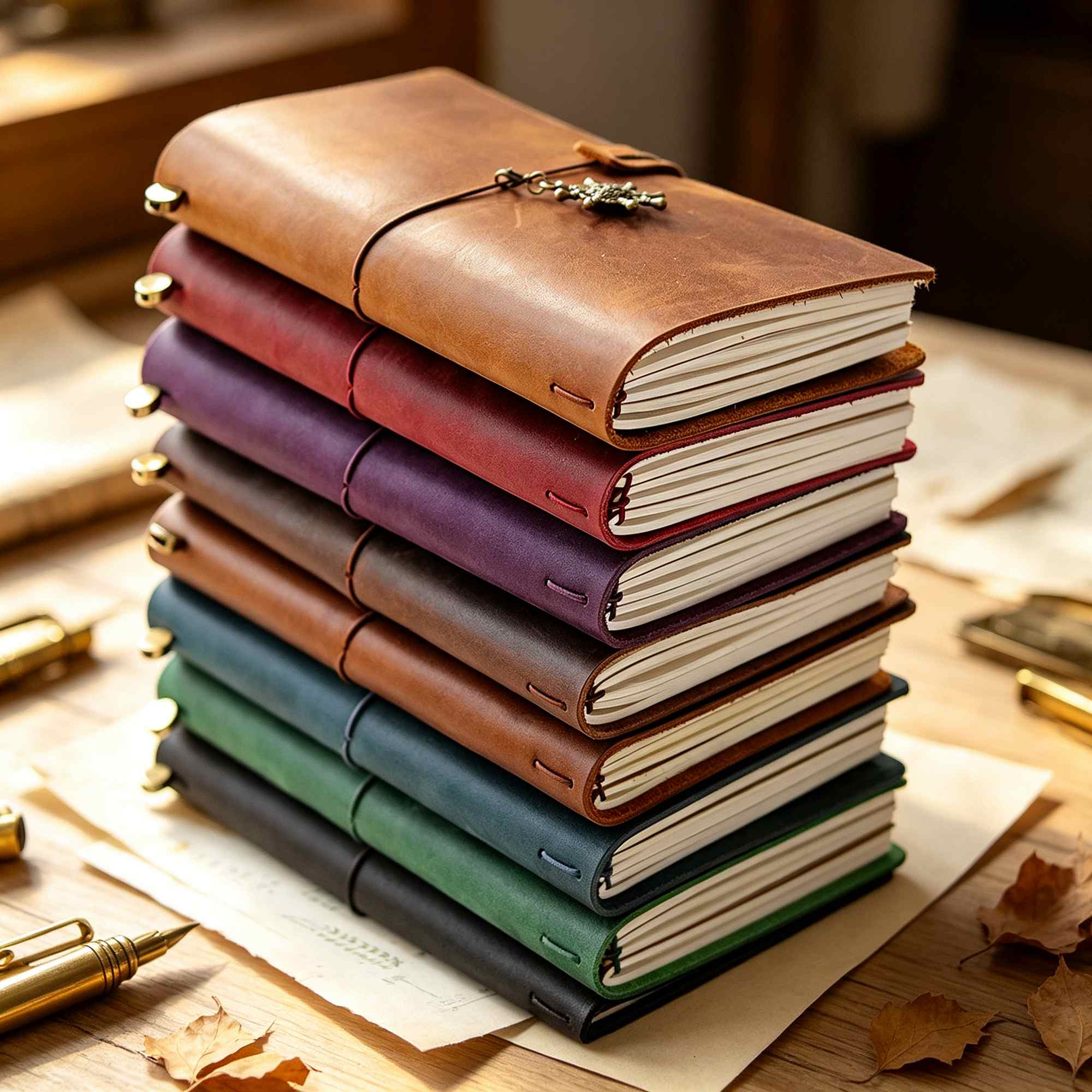 Crazy Horse Leather Travel Jou - Vintage Leather Journal Notebook 评论和价格